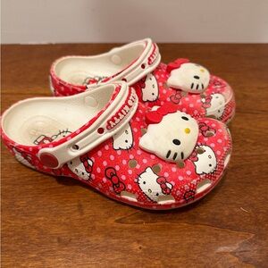 CROCS Kids Slippers - Red Hello Kitty